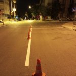 Yol çizgi çalışmaları devam ediyor