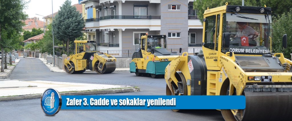 Zafer 3. Cadde ve sokaklar yenilendi
