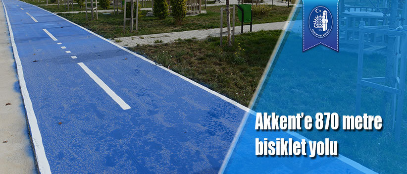 Akkent’e 870 metre bisiklet yolu