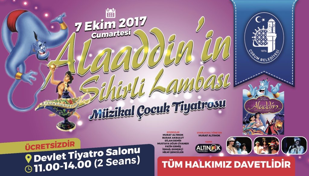 Alaaddin’in Sihirli Lambası çocuklarla buluşuyor