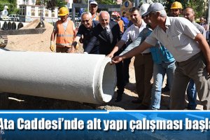 Ata Caddesi’nde alt yapı çalışması başladı