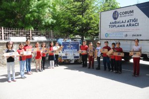 Ödüllü ambalaj atığı toplama kampanyasına öğrencilerden yoğun ilgi