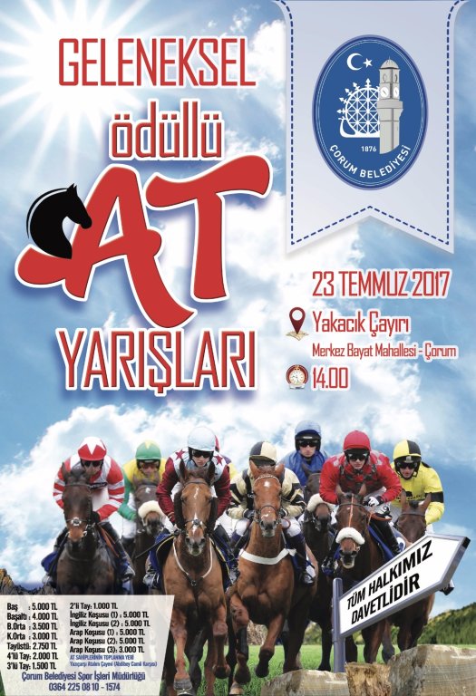 At tutkunları Pazar günü Çorum’da buluşacak