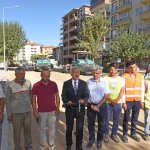 Başkan Gül, Ata Caddesinde asfalt serimini yerinde inceledi