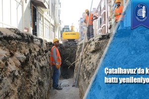 Çatalhavuz’da kanalizasyon hattı yenileniyor