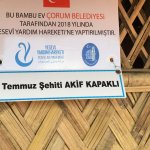 Çorum Belediyesi’nden Arakanlı mültecilere bambu ev