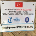 Çorum Belediyesi’nden Arakanlı mültecilere bambu ev