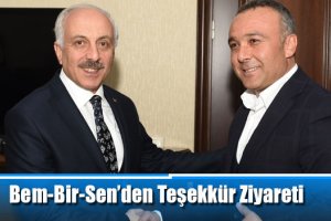 Bem-Bir-Sen’den Teşekkür Ziyareti