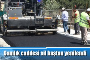 Çamlık caddesi sil baştan yenilendi