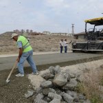 Döküm sahasına 500 metre beton yol