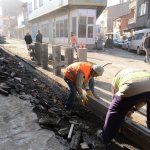 Başkan Külcü, kaldırım çalışmasını inceledi