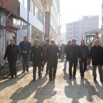 Başkan Külcü, kaldırım çalışmasını inceledi