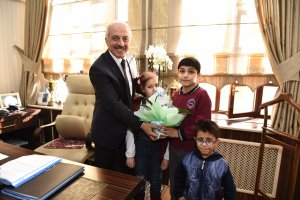 Engelli öğrencilerden Zeki Gül’e ziyaret