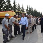 Fen İşleri personeliyle bayramlaştılar