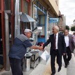 Başkan Gül, sobacılar arastasında esnafla hasbıhal etti