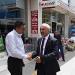 Başkan Gül, sobacılar arastasında esnafla hasbıhal etti