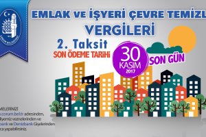 Emlak ve ÇTV’de son gün 30 Kasım