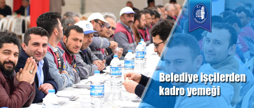 Belediye işçilerden kadro yemeği