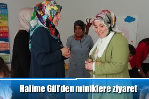 Halime Gül’den miniklere ziyaret