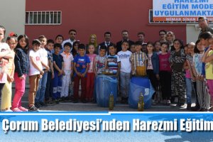 Çorum Belediyesi’nden Harezmi Eğitimi'ne destek