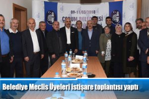 Belediye Meclis Üyeleri istişare toplantısı yaptı