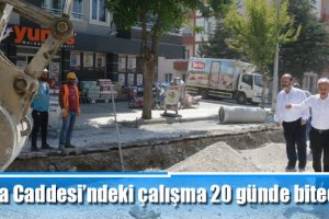 Ata Caddesi’ndeki çalışma 20 günde bitecek