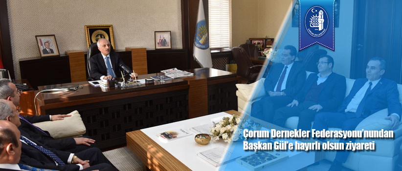 Çorum Dernekler Federasyonu’nundan Başkan Gül’e hayırlı olsun ziyareti