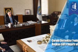 Çorum Dernekler Federasyonu’nundan Başkan Gül’e hayırlı olsun ziyareti
