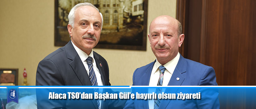 Alaca TSO’dan Başkan Gül’e hayırlı olsun ziyareti