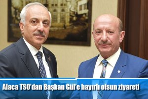 Alaca TSO’dan Başkan Gül’e hayırlı olsun ziyareti