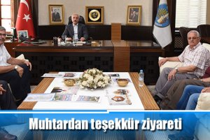 Muhtardan teşekkür ziyareti