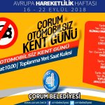 Cumartesi, “otomobilsiz kent” günü