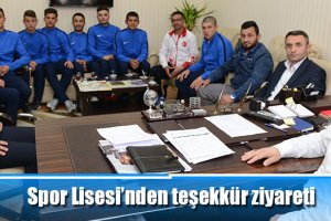 Spor Lisesi’nden teşekkür ziyareti