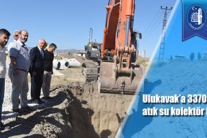 Ulukavak'a 3370 metre atık su kolektör hattı yapılıyor