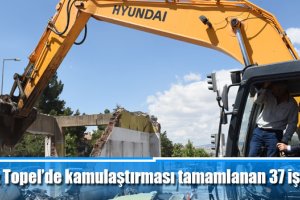 Cengiz Topel’de kamulaştırması tamamlanan 37 işyeri yıkıldı