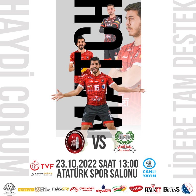 Çorum Belediyesi GSK - Yenişehir Spor ( Voleybol 1. Lig Maçı )