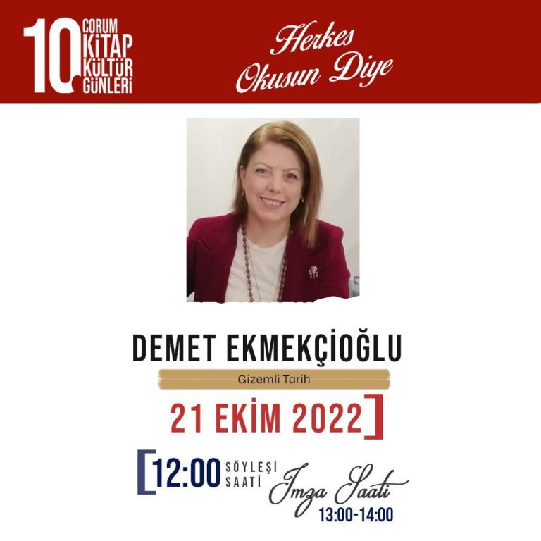 Demet EKMEKÇİOĞLU - Söyleşi