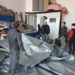 Belediyenin imal ettiği çadırlar, Afşin’de kurulmaya başlandı