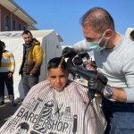 Gönüllü berberler, Afşinli depremzedeler için seferber oldu