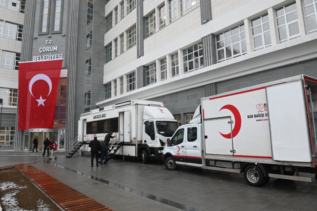 Çorum Belediyesi’nden deprem bölgesi için kan bağışı kampanyası