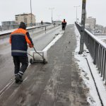 Belediyeden karla mücadelede etkin çalışma
