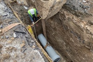 Hüyük Caddesi’nin atık su hattı yenileniyor