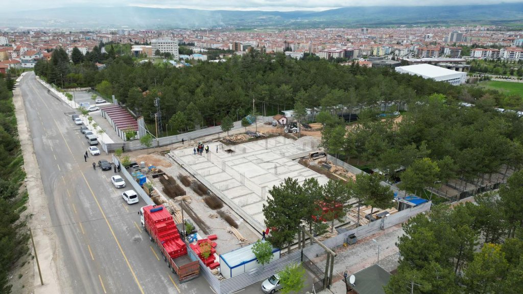 Hayvan Hastanesi inşaatı hızla ilerliyor 