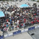 Taraftar maçı dev ekrandan izledi 