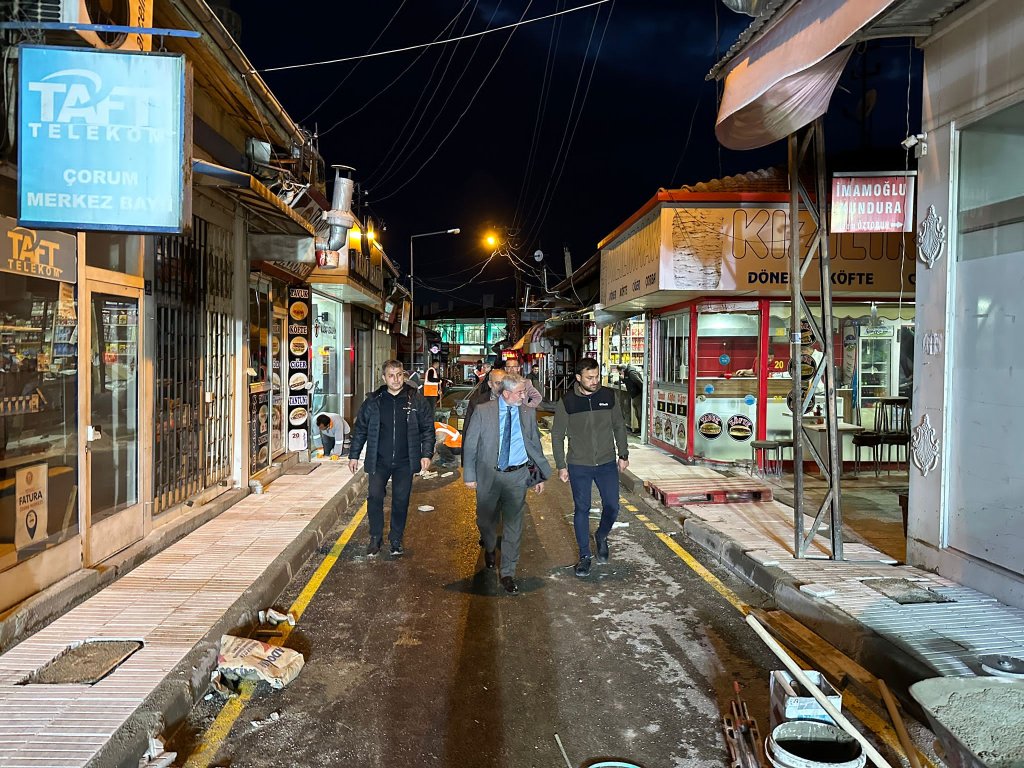 Çöplü Arastası’nın kaldırımları da tamam