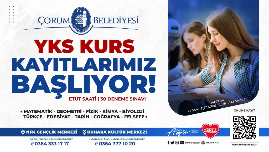 YKS Kurs Kayıtlarımız Başlıyor