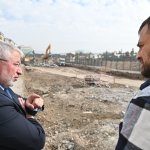 Millet Bahçesi yanında yol ve otopark çalışması 