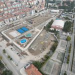 Millet Bahçesi yanında yol ve otopark çalışması 