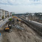 Millet Bahçesi yanında yol ve otopark çalışması 