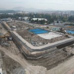 Millet Bahçesi yanında yol ve otopark çalışması 